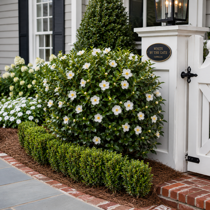 Camellia White by the Gate