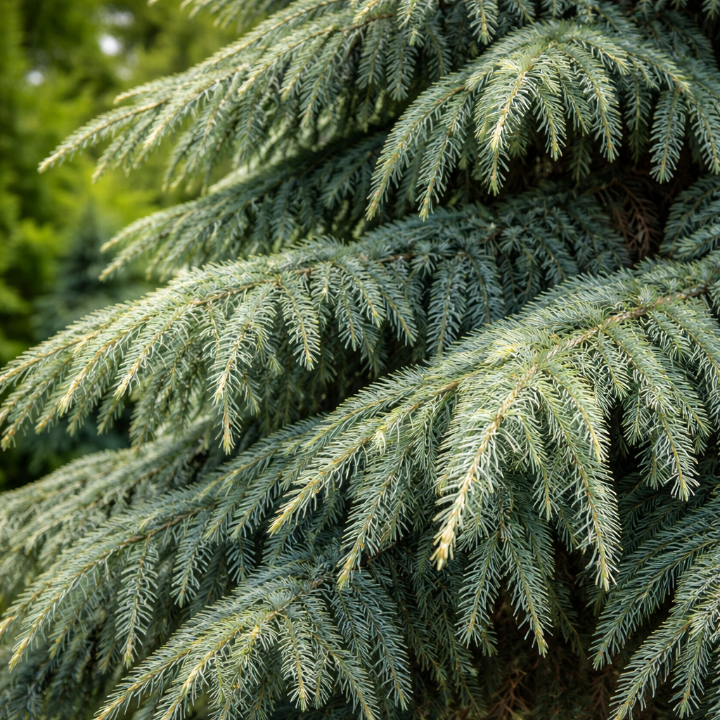 Close-up of a coniferous tree with needle-like leaves.