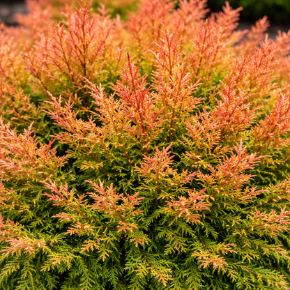 Close-up of a bush with pink and green leaves