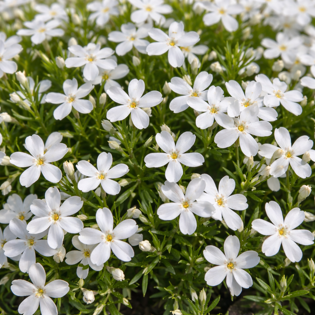 Close-up of white flowers with green leaves