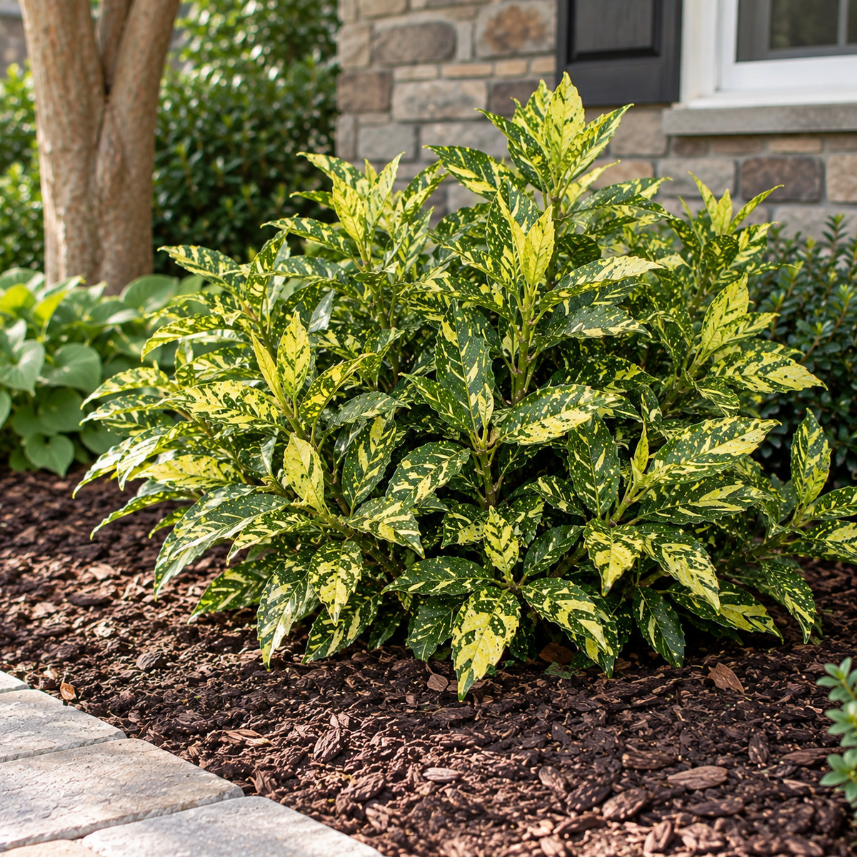 Dwarf Variegated Aucuba (Spotted Laurel)