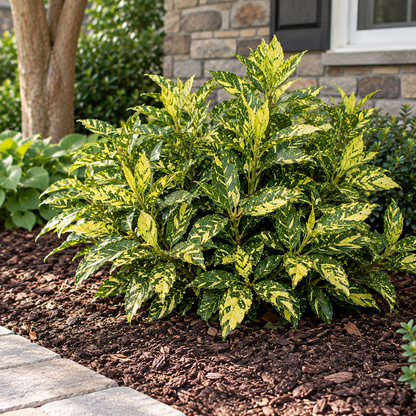 Dwarf Variegated Aucuba (Spotted Laurel)