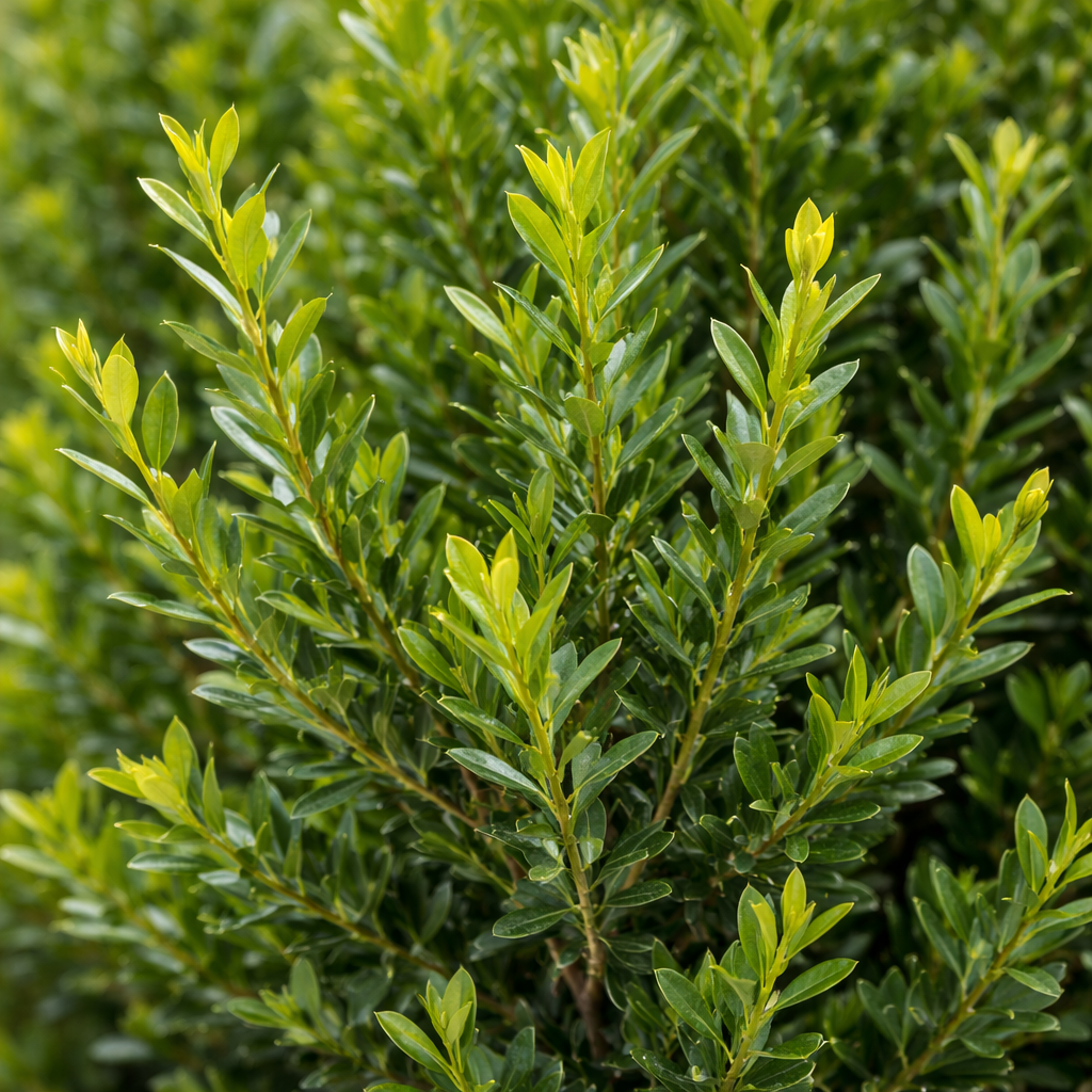 Close-up of green bush with leaves